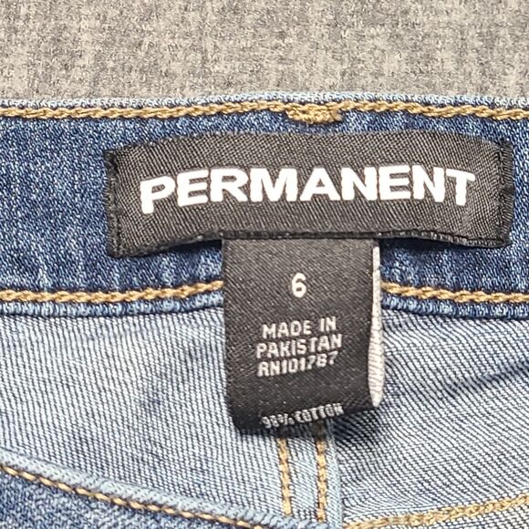 Permanent Womens Jeans 6 Blue Slim Bootcut Denim Pants Western Festival - Picture 5 of 9
